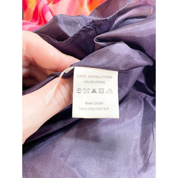 Temptation Rainbow Drops Satin Maxi Gown Strapless Multicolor Sz 8 - Picture 11 of 13